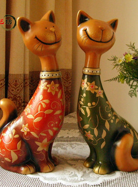 中国红陶瓷摆件结婚礼物实用情侣摆设特色新房装饰送闺蜜新娘新人