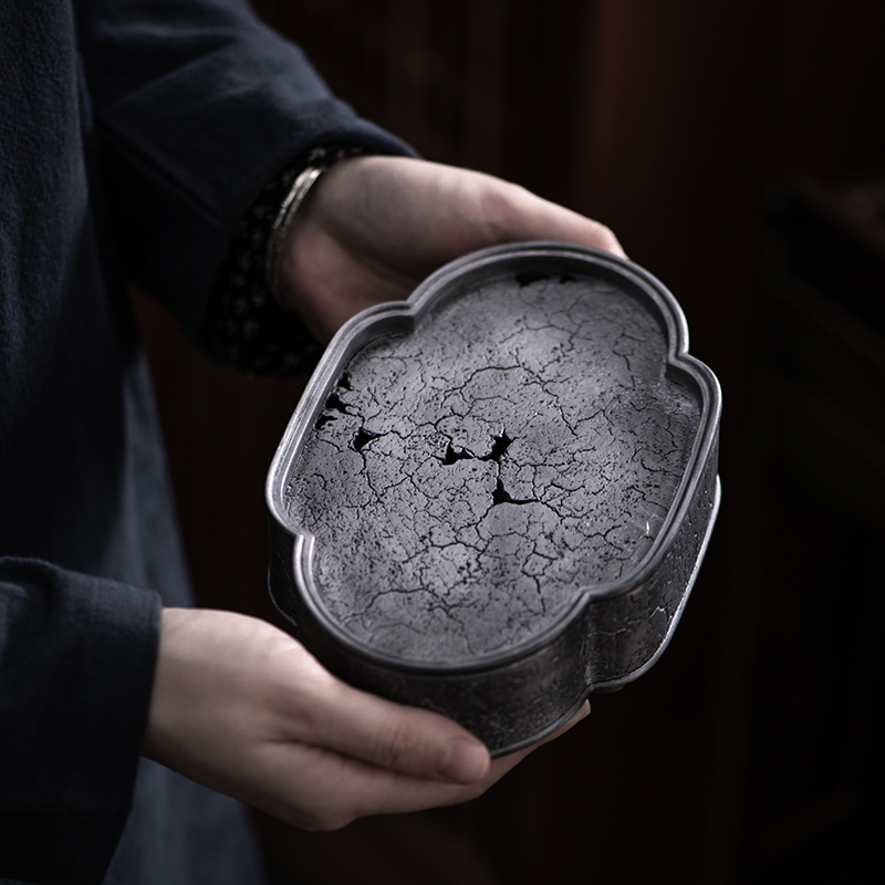 纯锡茶盘家用简约禅意高档仿古功夫储水一人用茶承壶承茶托干泡台