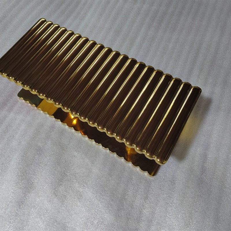 中式刻字logo玻璃大门把手酒店会议室包间实木门极简金色方形拉手