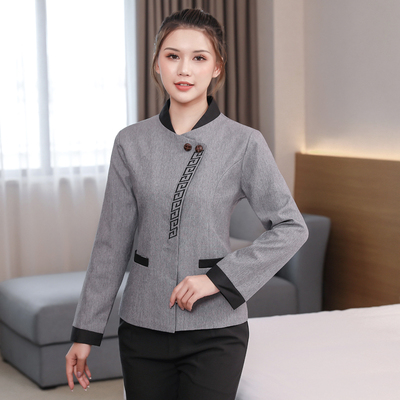 保洁服长袖酒店宾馆客房服务员服装楼层物业保洁员工作服秋冬装女