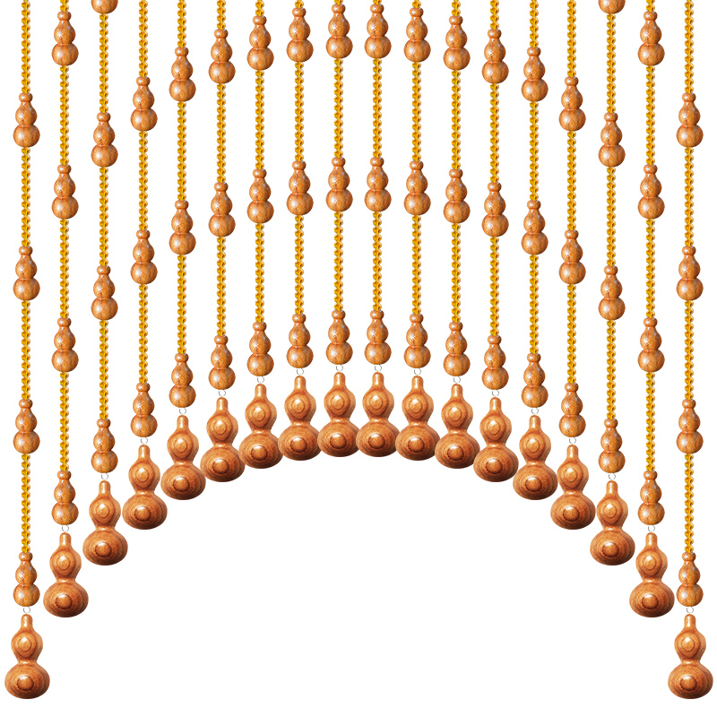 桃木葫芦珠帘门帘化解入户门对门客厅隔间帘子玄关过道挂帘免打孔
