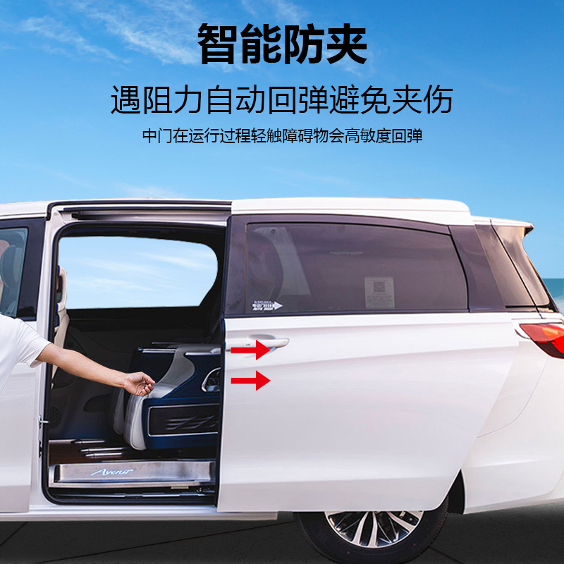 别克gl8电动中门改装653Tes陆上公务舱电动尾门652t自动侧滑门25s