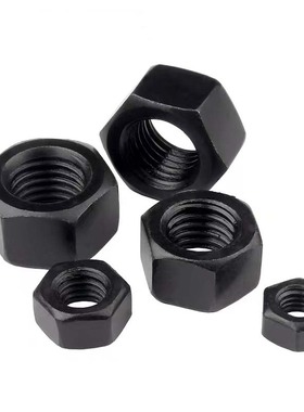 8.8级黑色细牙六角螺母M40M42M45M48M56M60M72M80x1.5x2x3x4mm