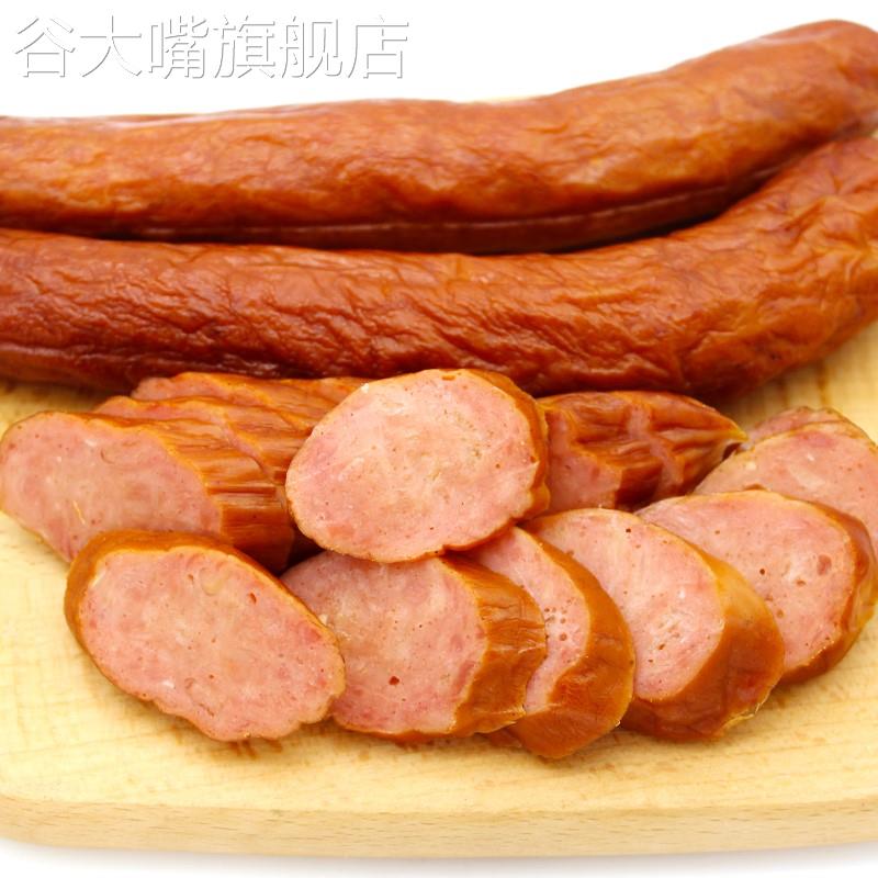 东北特产哈尔滨红肠熏制蒜香肠传统红肠下酒菜熟食整箱10根装。