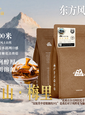云上十亩 雪山梅里 浓缩拼配精品云南咖啡豆新鲜烘焙可现磨粉227g