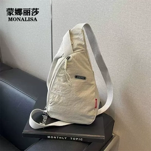 潮牌胸包男女手机斜挎包时尚 简约骑行包休闲百搭轻便运动风小背包