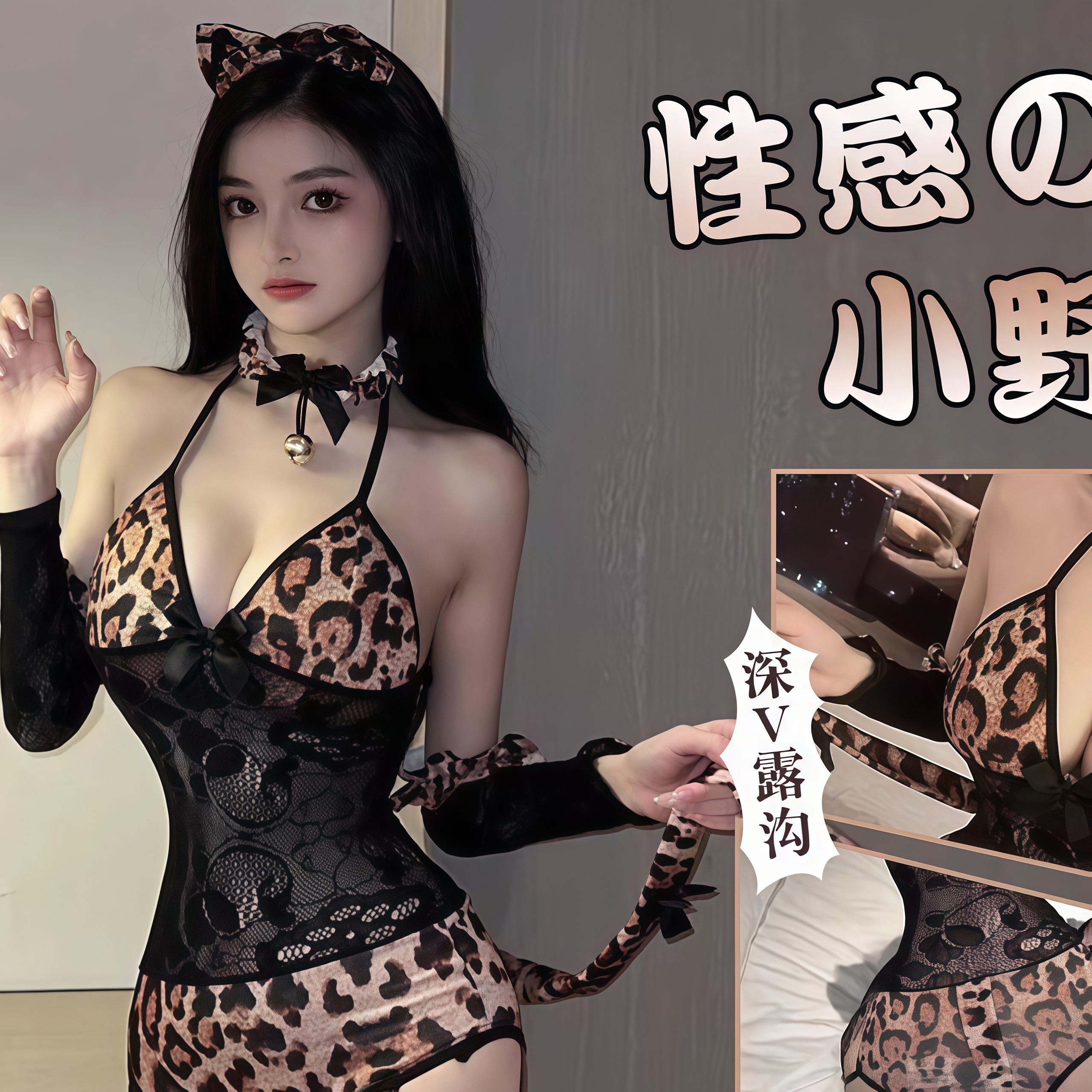 豹纹情感趣味内衣制服套装成人性感房事cos套装纯欲趣味勾魂衣服