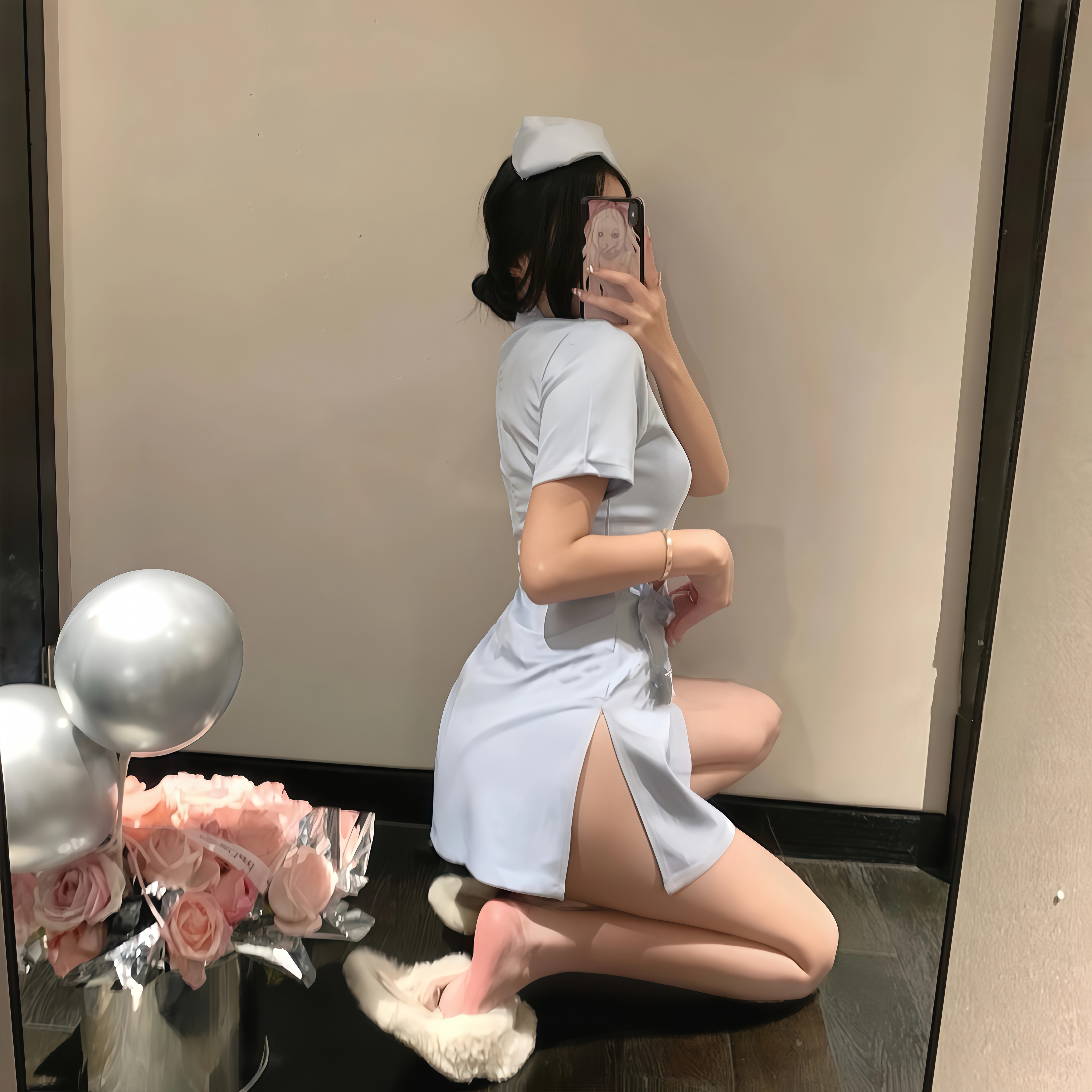 q趣衣服女护士制服cos性感套装角色扮演jk紧身制服qqny诱惑OL免脱