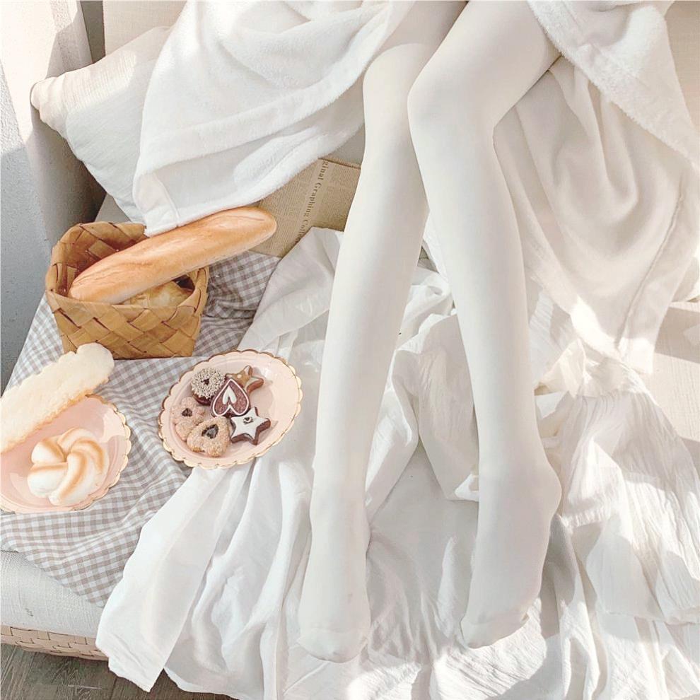 jk天鹅绒裤袜袜黑丝白丝袜女伪娘男女性感薄款白色lolita纯欲cos