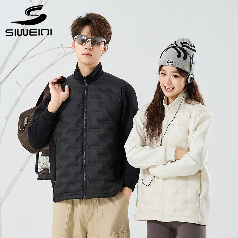 思威琪男女款连帽羽绒服女白鸭绒新款时尚百搭休闲轻薄羽绒服外套
