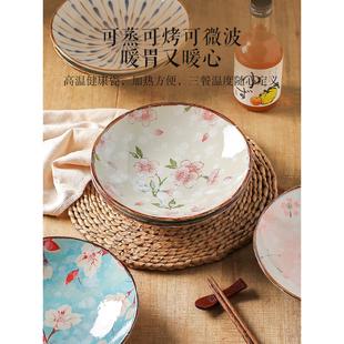 陶瓷盘子菜盘家用2023新款 川岛屋日式 网红餐具高级感碟子深盘餐盘