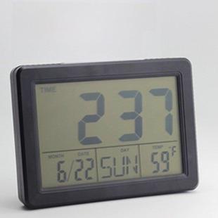 出口超大屏幕数字时钟温度显示液晶懒惰闹钟声控静音发光闹钟