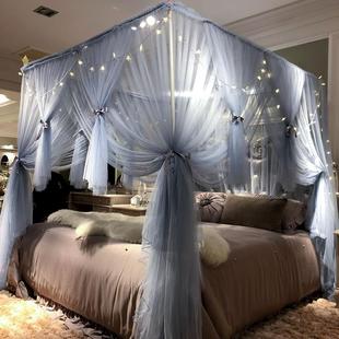 蚊帐1.8m床双人家用1.5m 加密加厚新款 1.2米床纹帐公主风落地支架