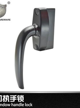 窗门锁平开窗执手铝合金塑钢门内外开七字把手加厚黑色灰色香槟