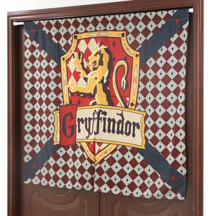 哈利波特布艺门帘定制logo图案厨房遮挡窗帘试衣间布帘隔断帘定做