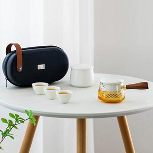 户外功夫茶杯茶盘套装 高档快客杯旅行茶具一壶三杯家用办公便携式
