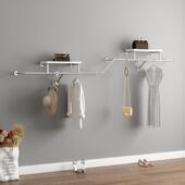 带板货架服装 衣架童装 侧挂架 店展示架上墙不锈钢挂衣架壁挂式 女装