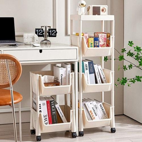 可移动小推车多功能客厅置物架卧室书房学生宿舍杂物收纳柜书架
