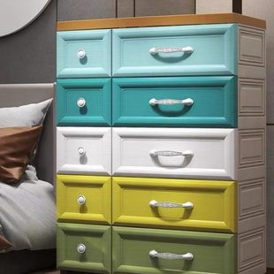 75cm儿童衣柜简约现代多功能收纳柜宝宝衣物储物柜组装 家用塑料柜