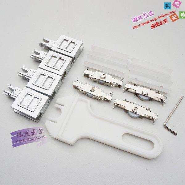 静音承重上下轮槽推拉衣柜木门浴室双子轮轨道滚轮移门滑轮单轮,基础建材,吊滑,淘宝优惠券,粉丝福利购,淘宝优惠卷