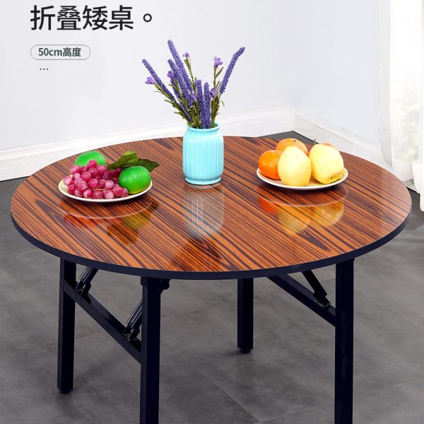 折叠桌家用简易摆摊户外小型矮桌饭桌餐桌简约省空间圆形桌子圆桌