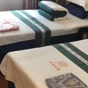 足疗按摩泰式床沙发巾四件套防滑美甲洗脚店床单采耳修脚按摩椅垫