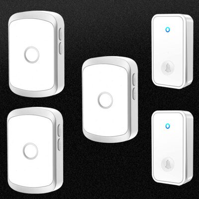 自发电无线门铃电子家用二拖三超远距离免布线老人呼叫器