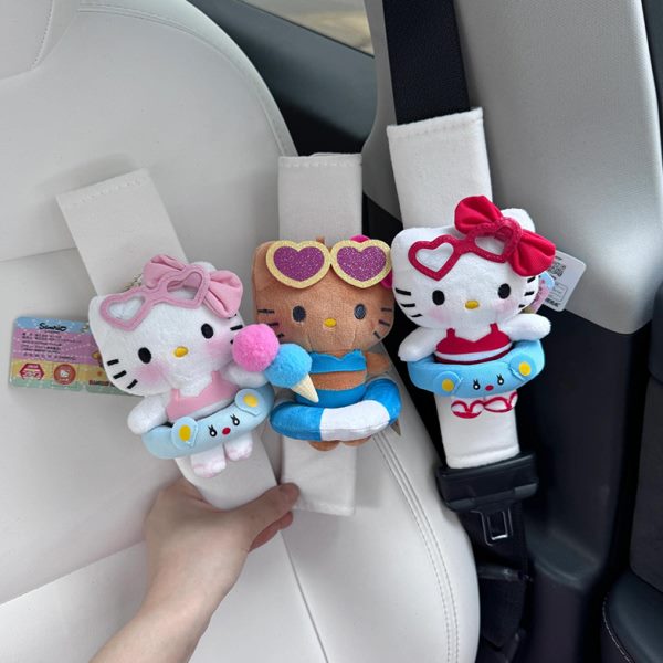 汽车安全带护肩套HelloKitty比基尼游泳圈凯蒂猫车内装饰保险带