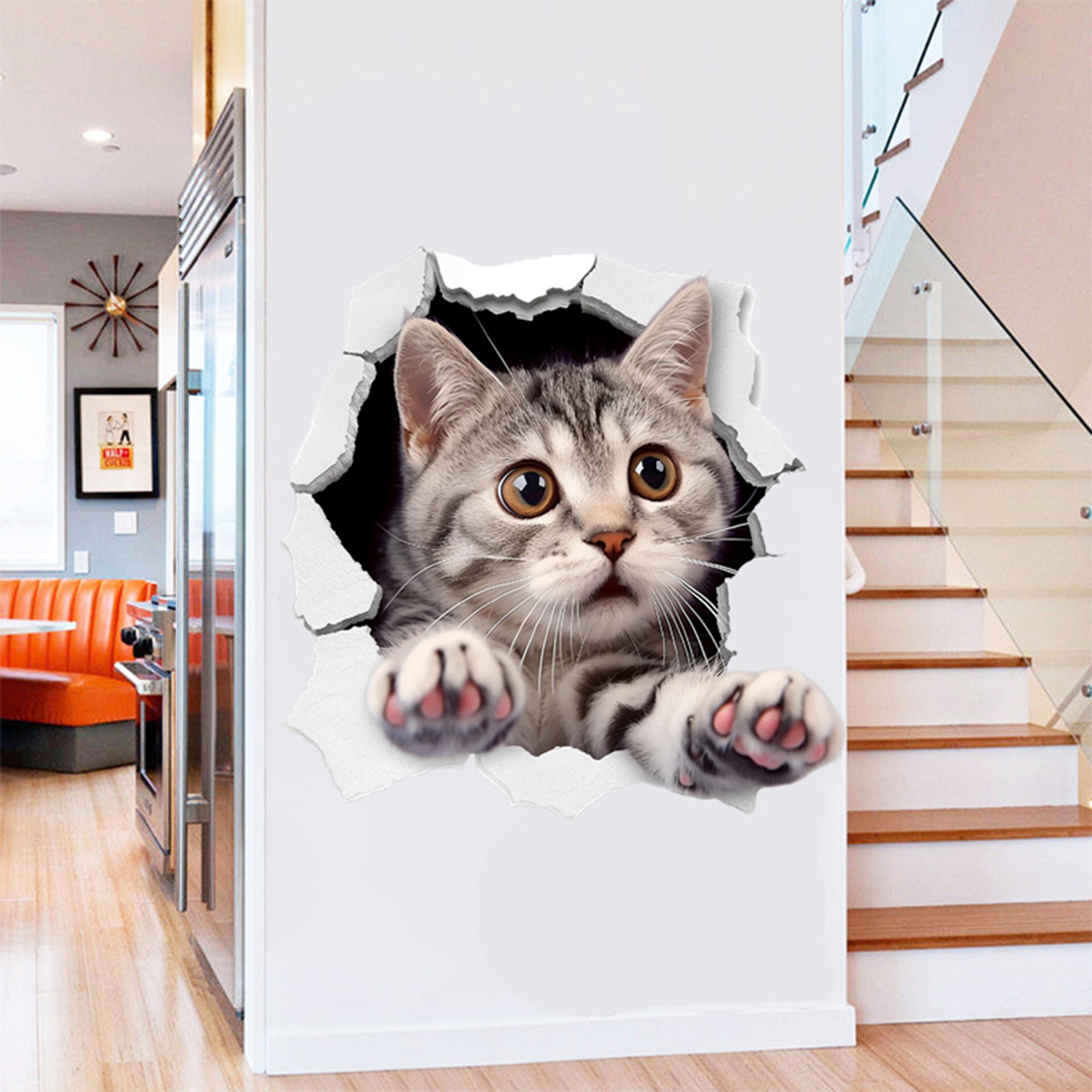 可爱治愈系猫咪图案自粘贴