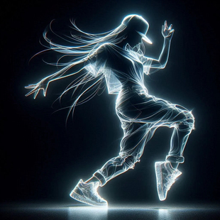 防水贴纸街舞女孩仿真图案贴纸家用室内舞蹈室卧室客厅墙上装饰画