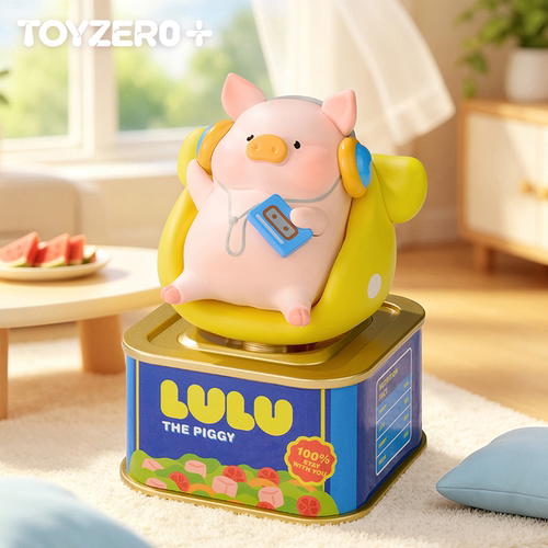 零加TOYZERO罐头猪LuLu-放假LU光感可动盲盒潮流玩具礼物车载摆件