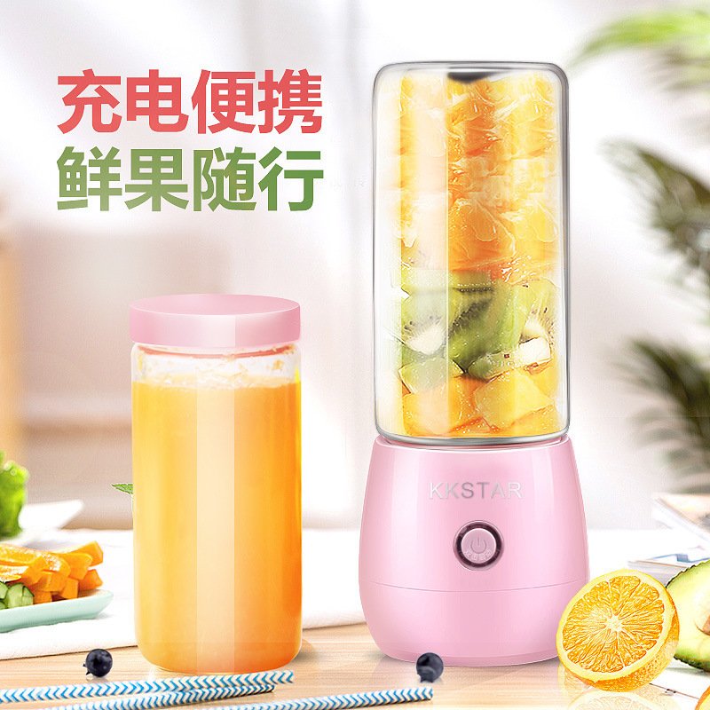 小型家用榨汁机礼品可订榨汁杯水果机 便携式USB充电榨果汁杯电动