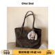 Chio’2nd托特包包女复古咖色上班日常通勤大容量手提腋下单肩包