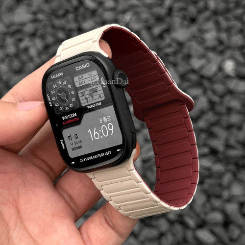 适用AppleWatch硅胶表带新款高级