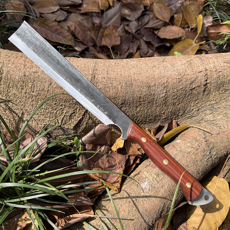手工锻打砍柴刀弹簧钢柴刀砍树刀丛林户外开路刀多功能锰钢开荒刀