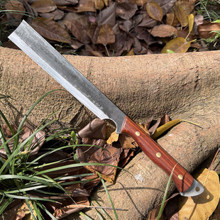 手工锻打砍柴刀弹簧钢柴刀砍树刀丛林户外开路刀多功能锰钢开荒刀