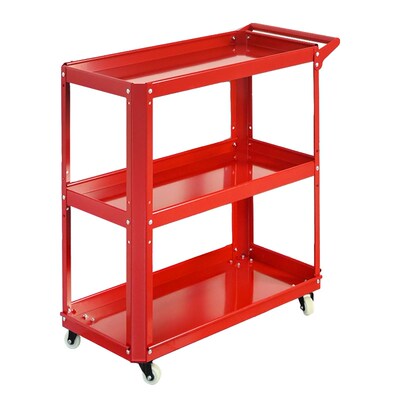 工具车小推车多功能汽车维修车间移动架子三层加厚手推收纳置物架