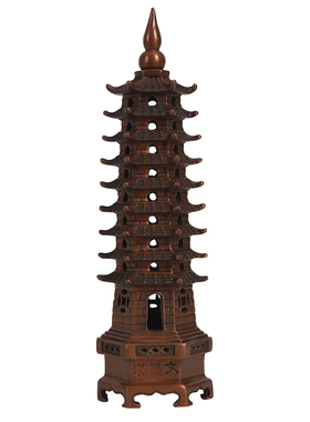 紫铜13层文昌塔摆件9九层送孩子礼物书房书桌面办公室装饰工艺品