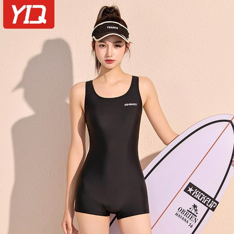 泳衣女款2025年新款泡温泉高级感连体泳衣游泳训练大码泳装