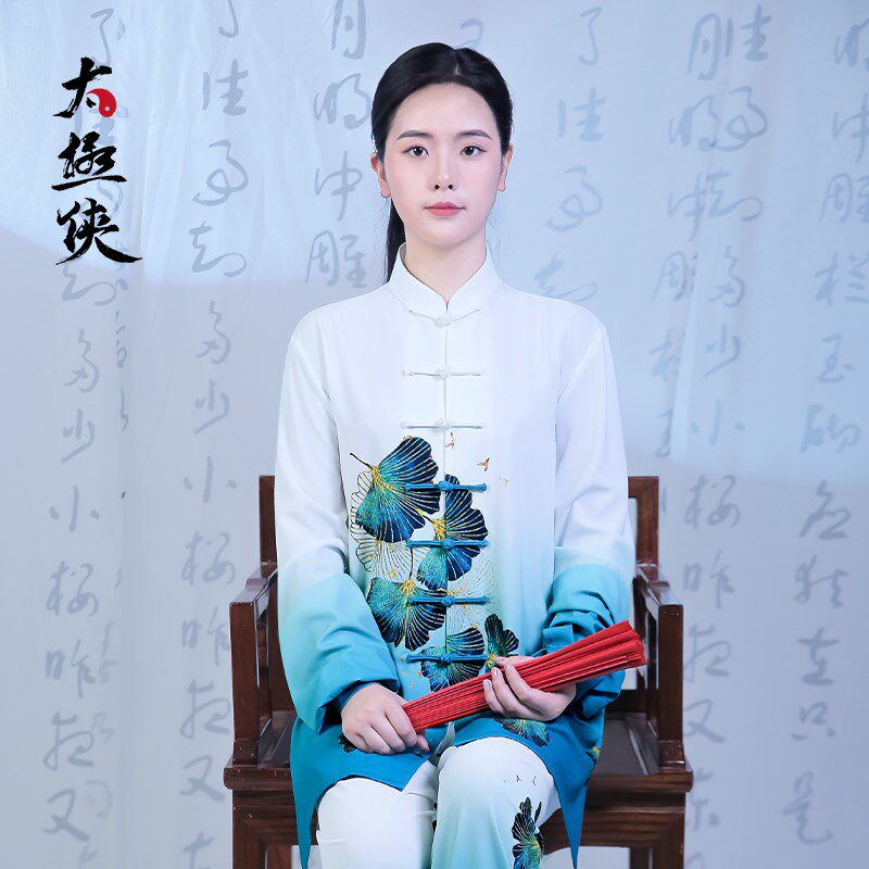 2025新款太极服八段锦练功服女武E术比赛表演太极拳练功服男款春