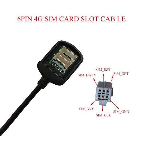公版安卓车载导航系k统外置4G sim卡槽6pin 8pin 延长线