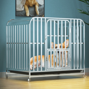 全管狗笼子小型犬中型大型犬泰迪柯基带厕所宠物室内狗狗笼子金毛