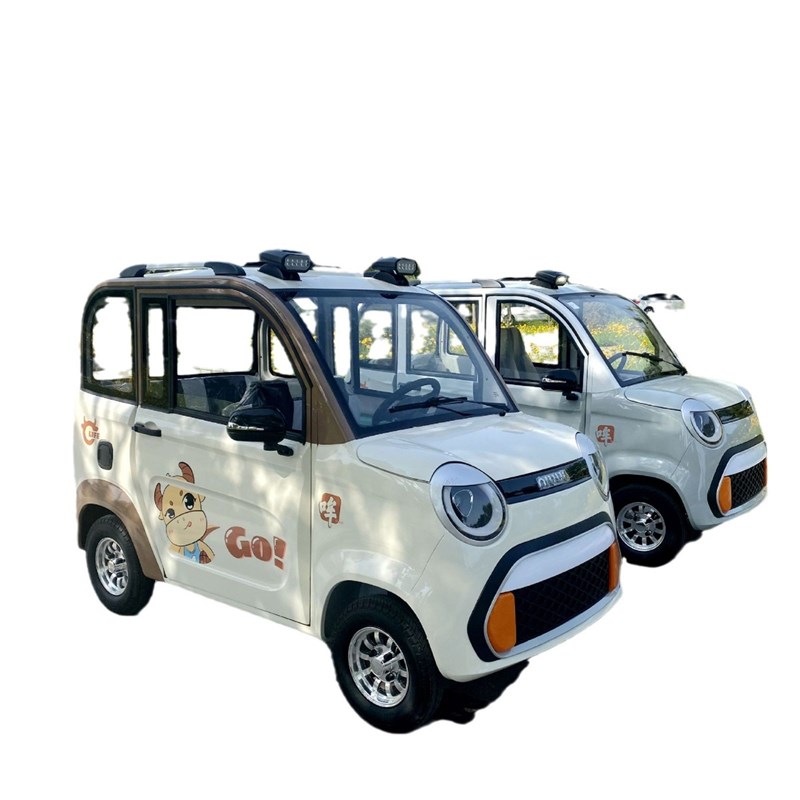 女生两门电动四轮车成人家用代步轿车油电两用新能源锂电汽车