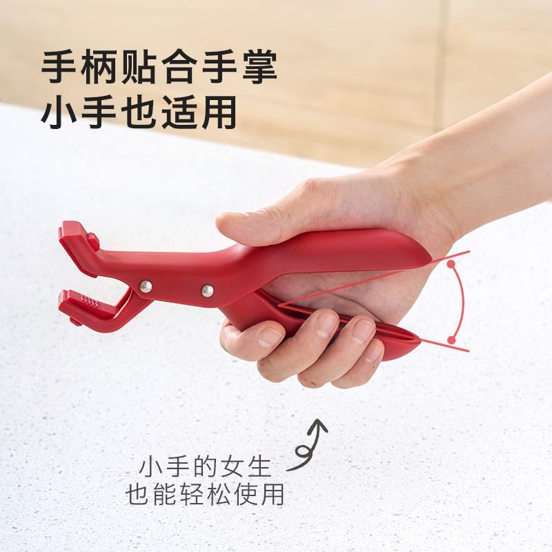 防烫夹取盘取碗夹厨房耐高温硅胶防滑夹菜盘烤盘蒸锅夹XL
