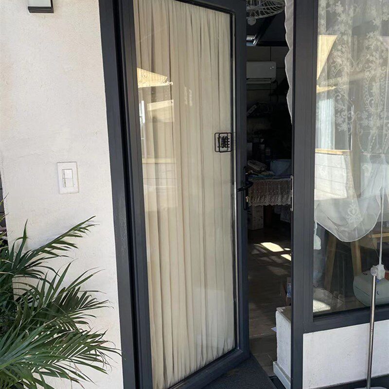 18N百褶魔术贴免打孔绷纱帘轻盈玻璃门帘白色雪纺纱遮光窗帘