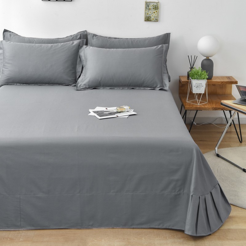 纯色床单定做2x2.2x2.3/2.5x2.7x3/3.5/4m全棉加大炕单榻榻米被单