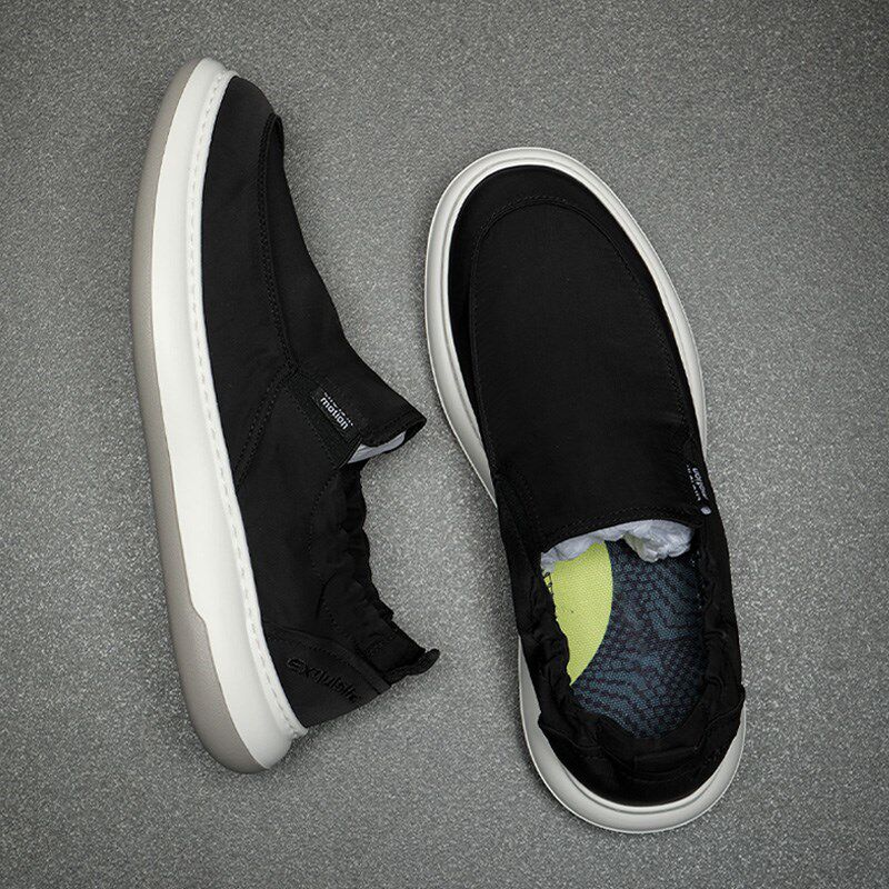 男鞋夏季透气2024新款布鞋男软底轻便一脚蹬懒人薄款防臭鞋子男款