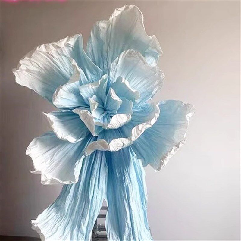 婚庆大型成品纸花婚礼布置舞台背景装饰橱窗褶皱纸花艺婚庆纸花
