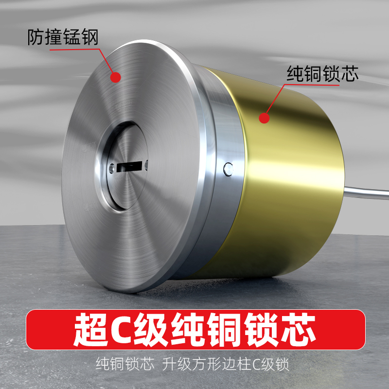 威龙原子家用老式防盗锁外装门锁C级叶片锁防撬铁门木门大门锁