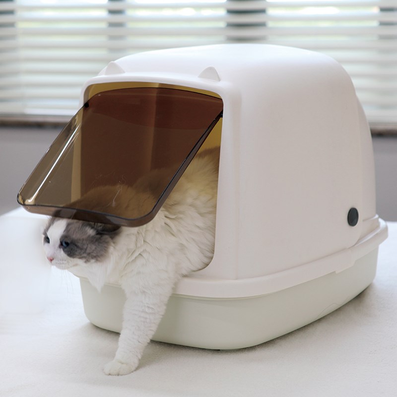 猫耳朵型猫砂盆全封闭猫厕所特大号防外溅送猫砂铲经典复刻
